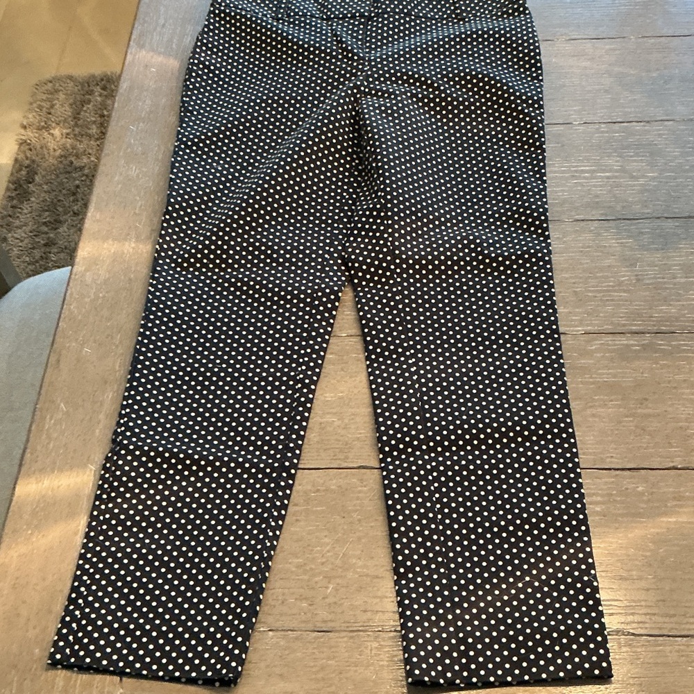 White House Black Market Black and White Polka Dot Trousers